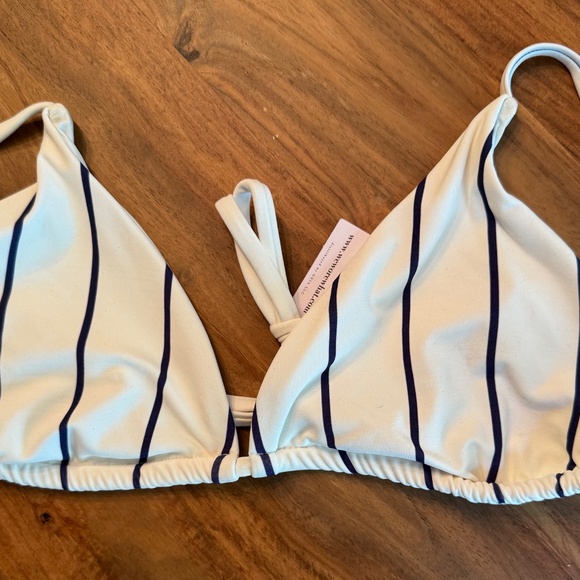 WeWoreWhat Cooper Pinstripes Bikini Top Medium - Picture 5 of 7